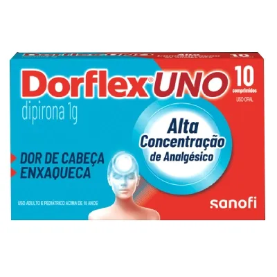 Analgésico Dorflex Uno Enxaqueca Dipirona Monoidratada1g 10 Comprimidos